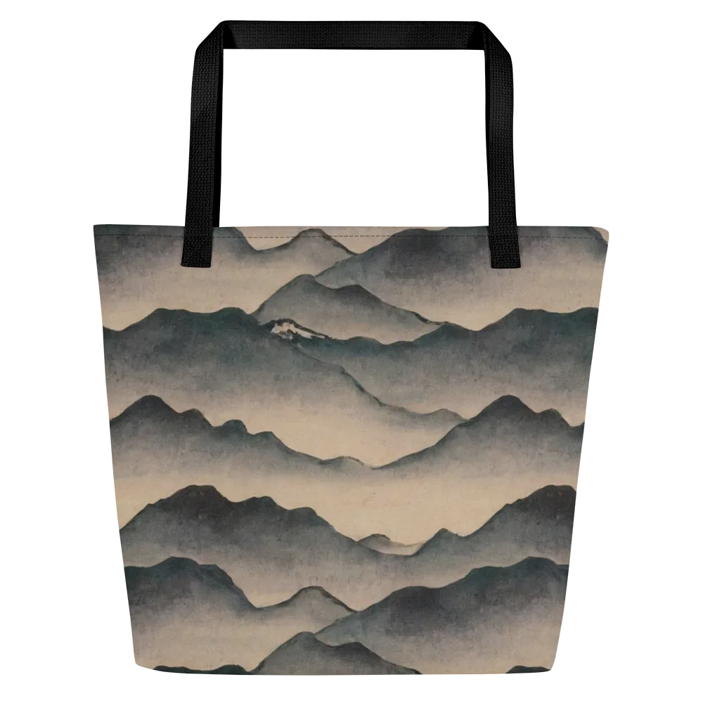 Quiet Mountains on Large Tote Bag W/ Pocket — Front
