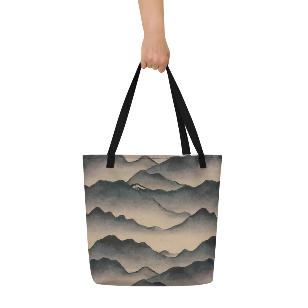 Quiet Mountains on Large Tote Bag W/ Pocket — Front