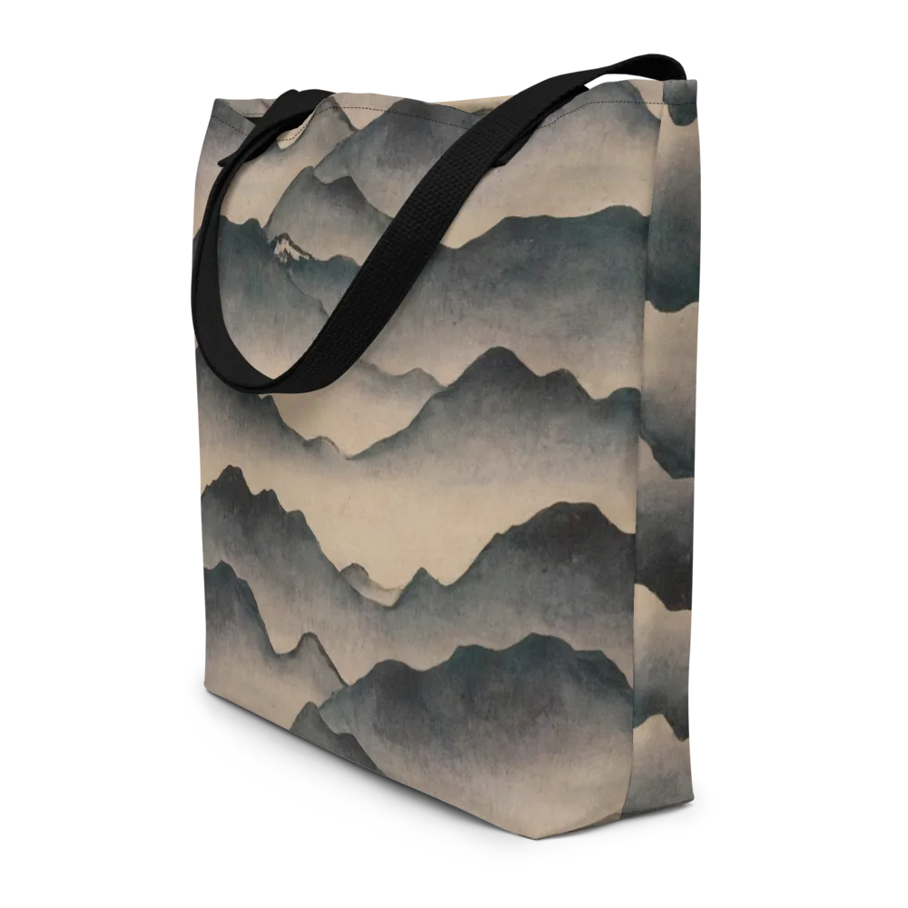 Quiet Mountains on Large Tote Bag W/ Pocket — Front