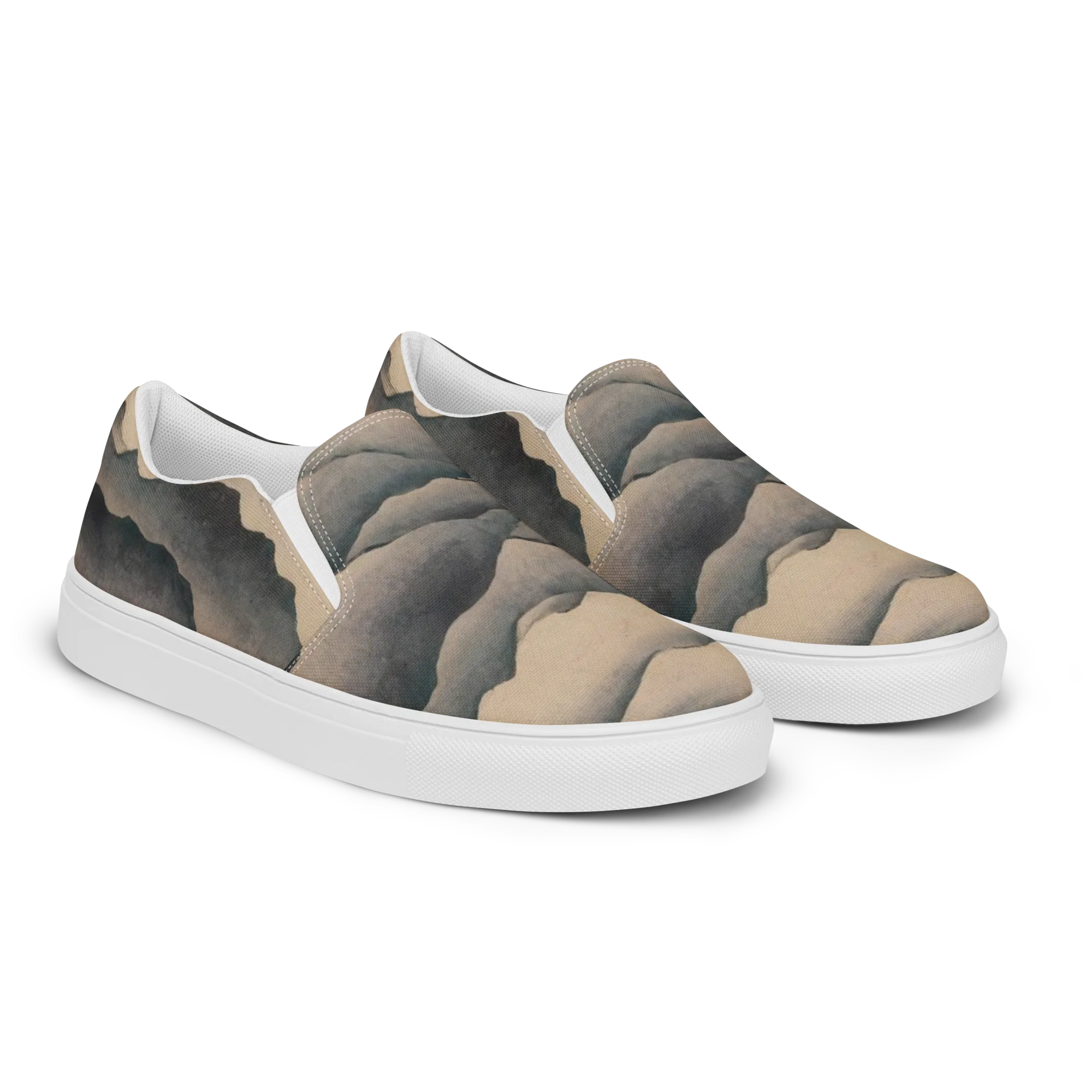 Quiet Mountains on Women's Slip-On Canvas Shoes — Right Front