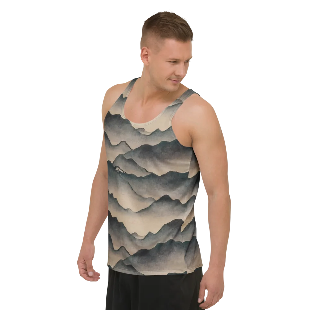 Quiet Mountains on Men's Tank Top — Left Front