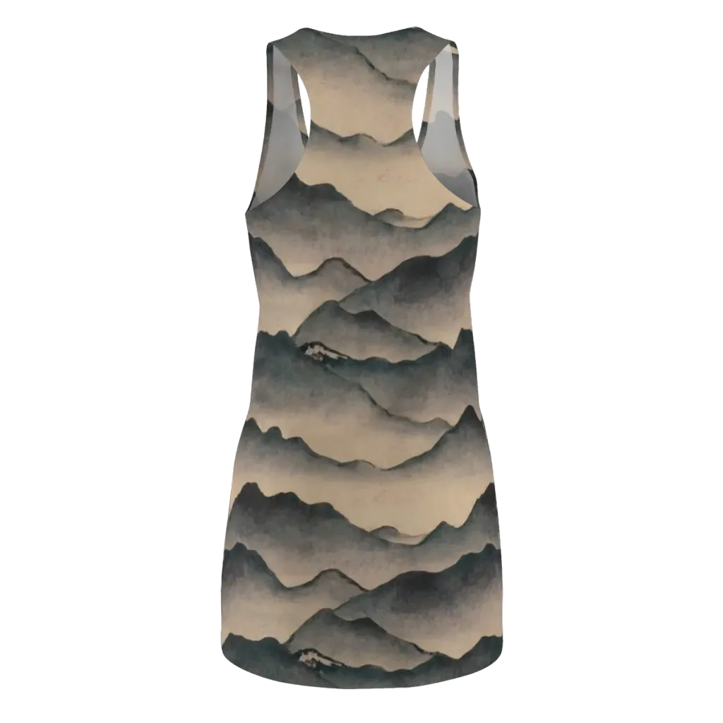 Quiet Mountains on Racerback Dress — Back