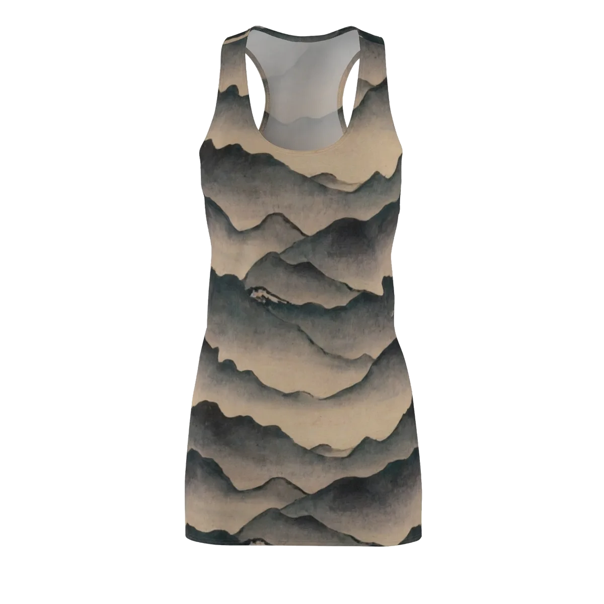 Quiet Mountains on Racerback Dress — Front