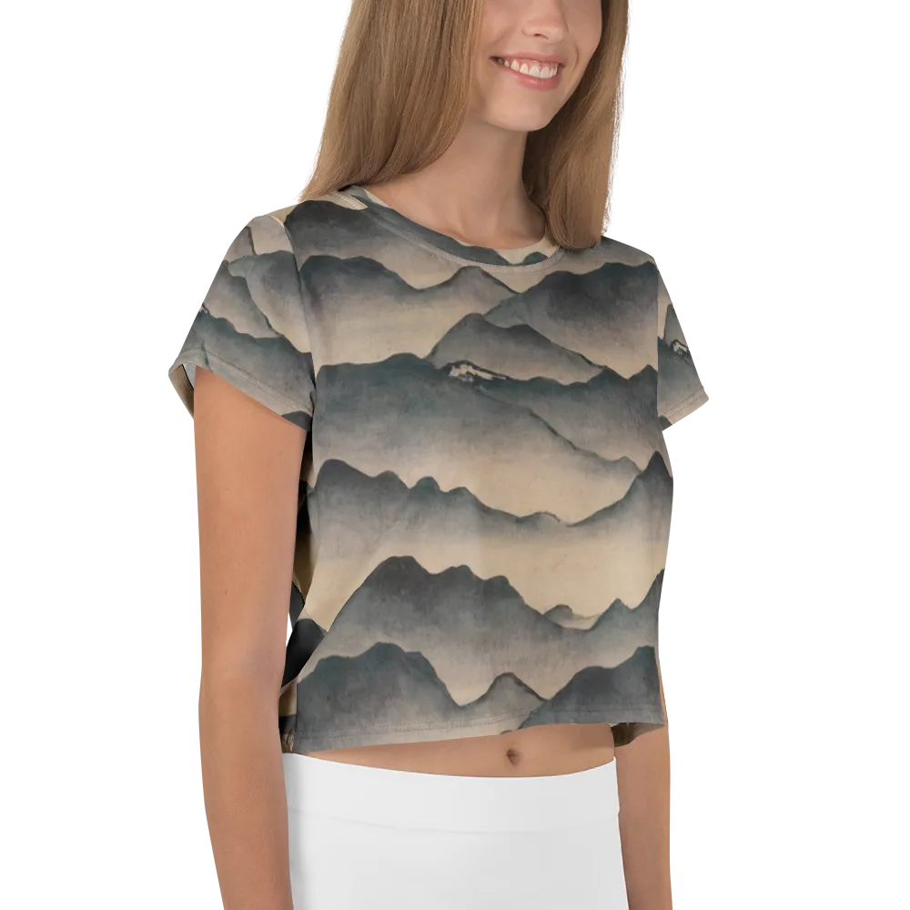Quiet Mountains on Crop Tee — Right