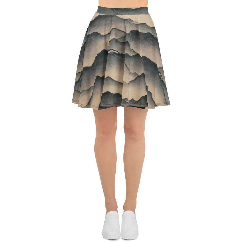Quiet Mountains on Skater Skirt — Front