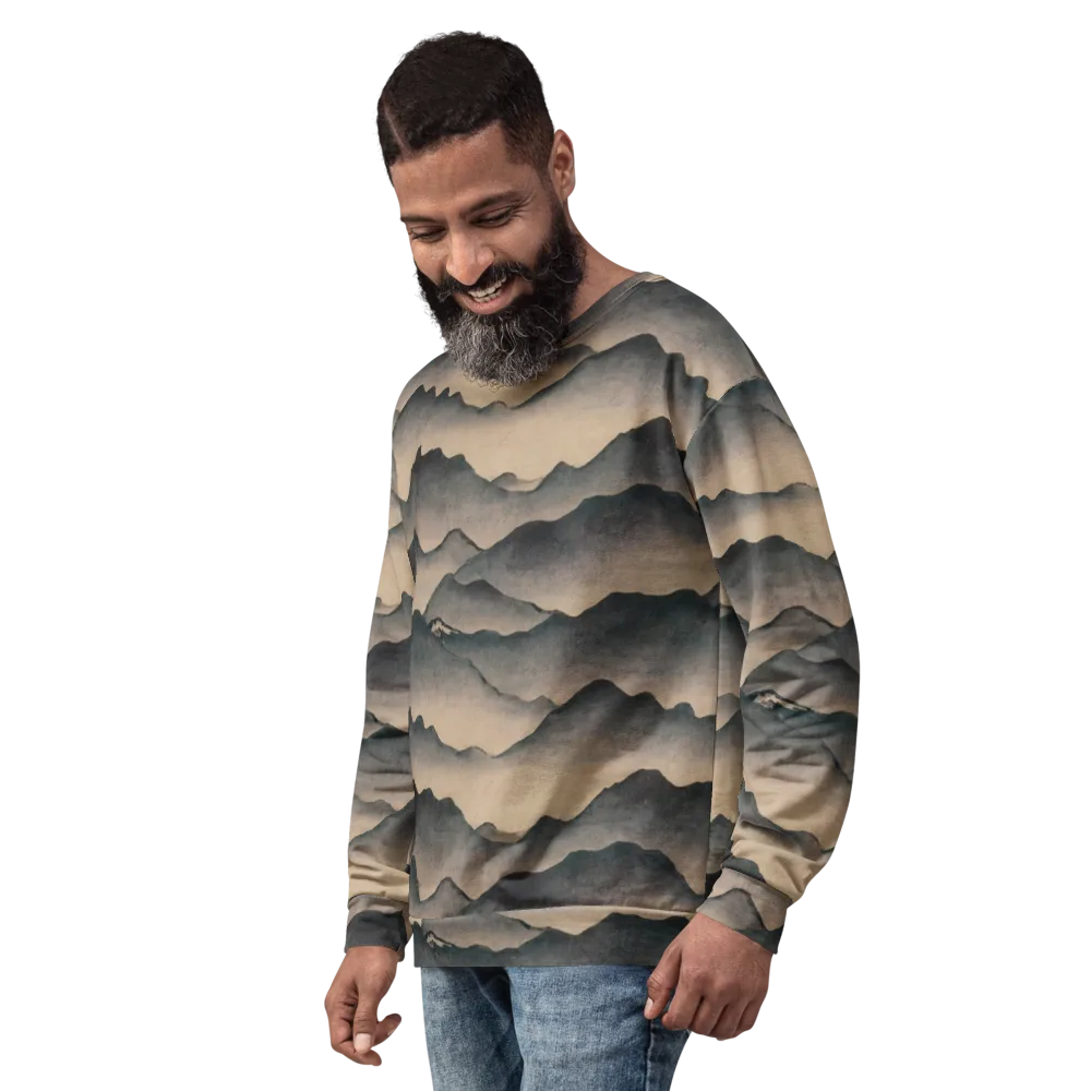 Quiet Mountains on Sweatshirt — Left Front