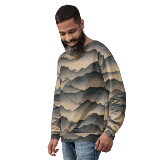 Quiet Mountains on a Sweatshirt