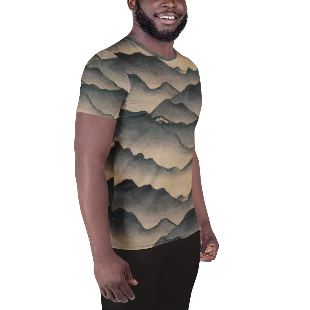 Quiet Mountains on Men's Athletic T-Shirt — Right