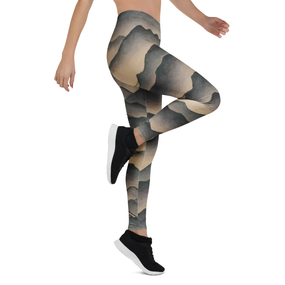 Quiet Mountains on Leggings — Right