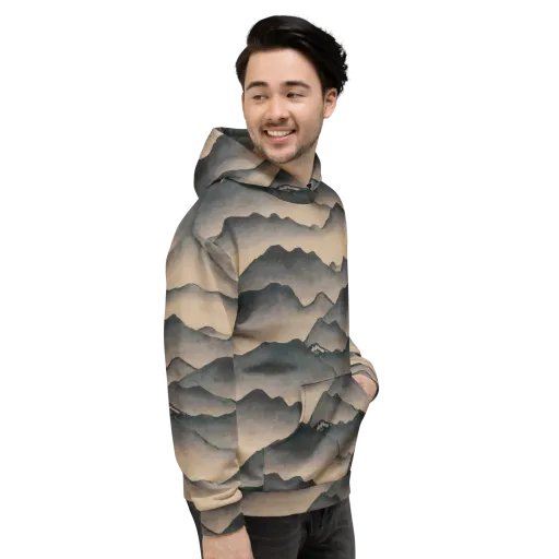 Quiet Mountains on a Hoodie