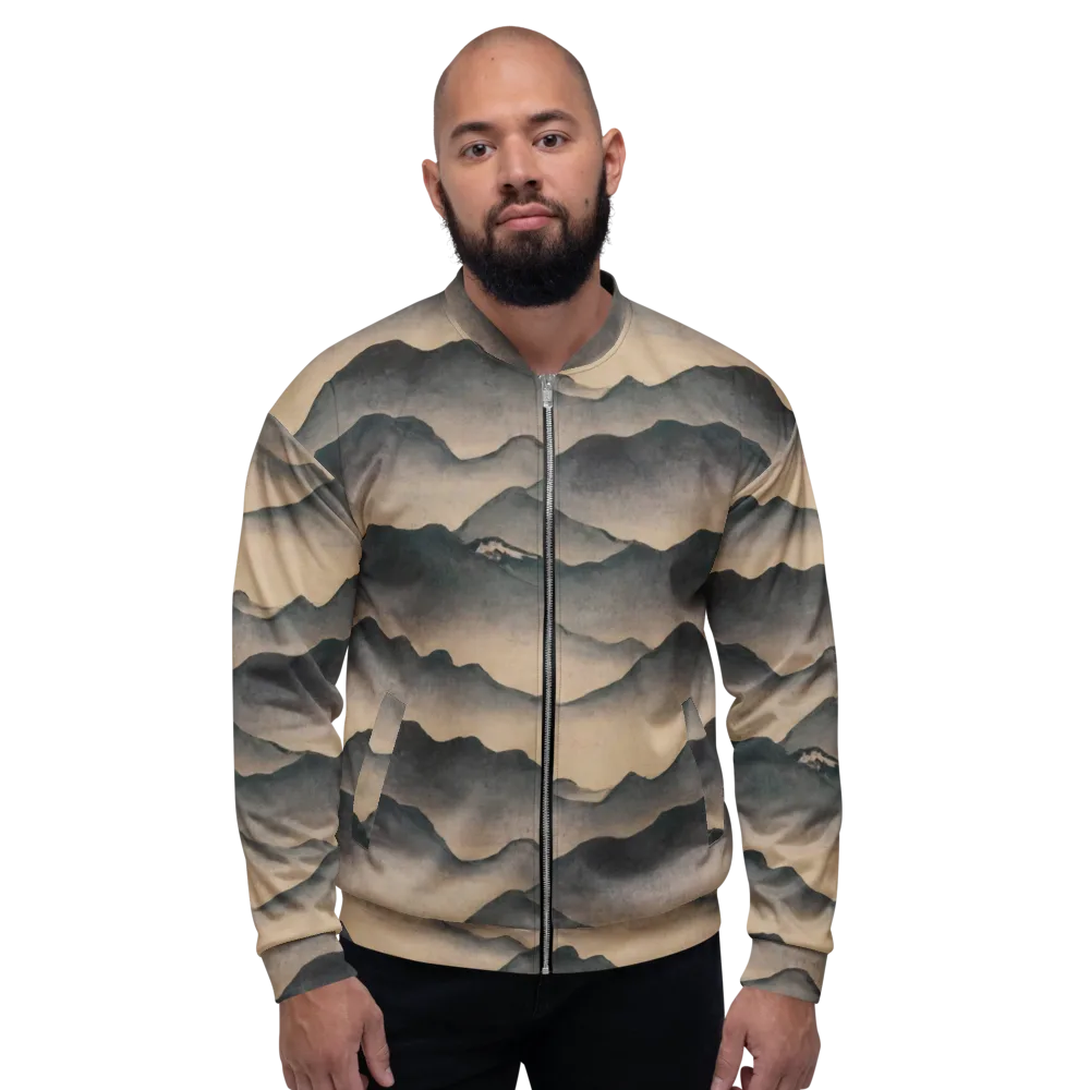 Quiet Mountains on Bomber Jacket — Front