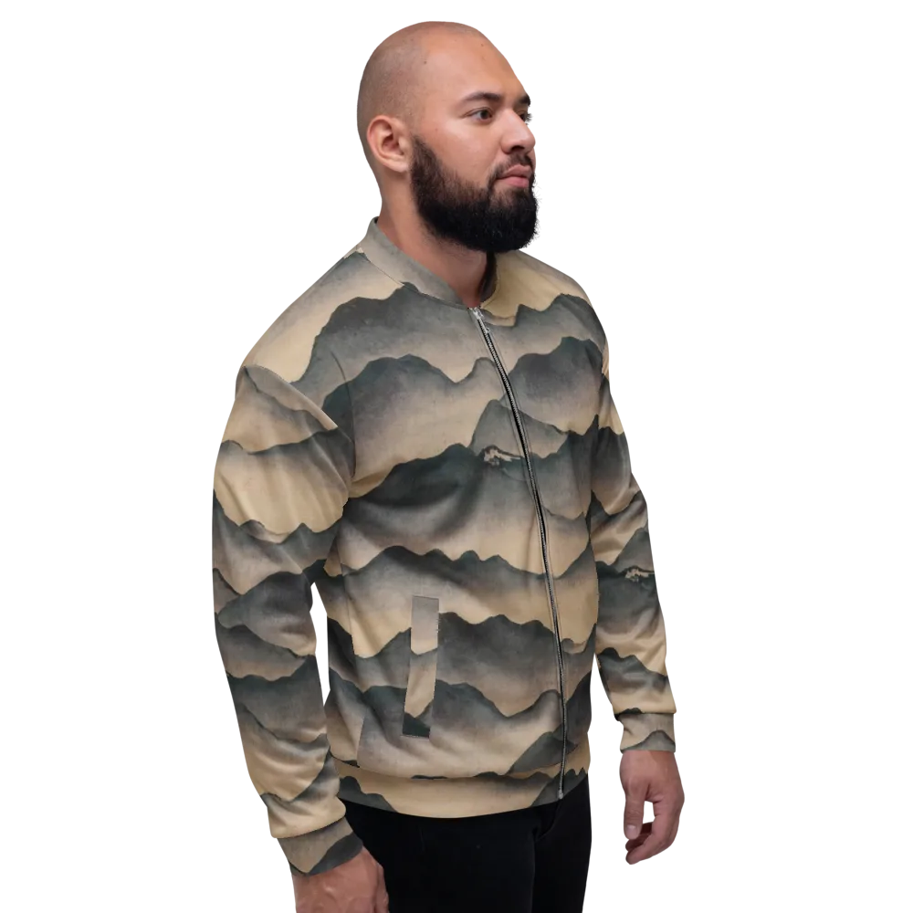 Quiet Mountains on Bomber Jacket — Right