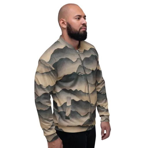 Quiet Mountains on a Bomber Jacket