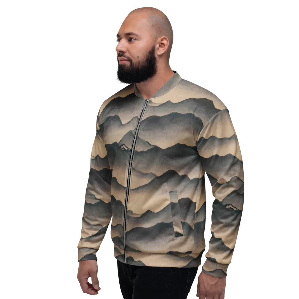 Quiet Mountains on Bomber Jacket — Left