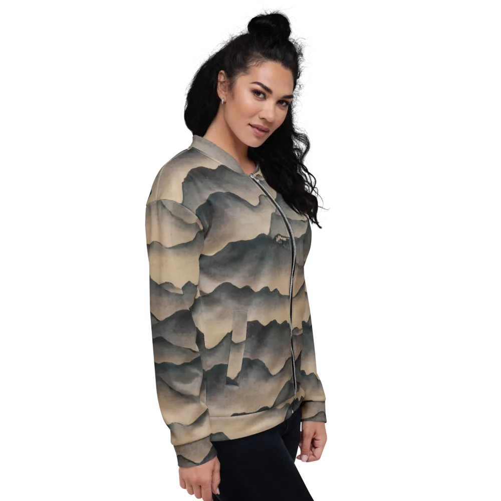 Quiet Mountains on Bomber Jacket — Right