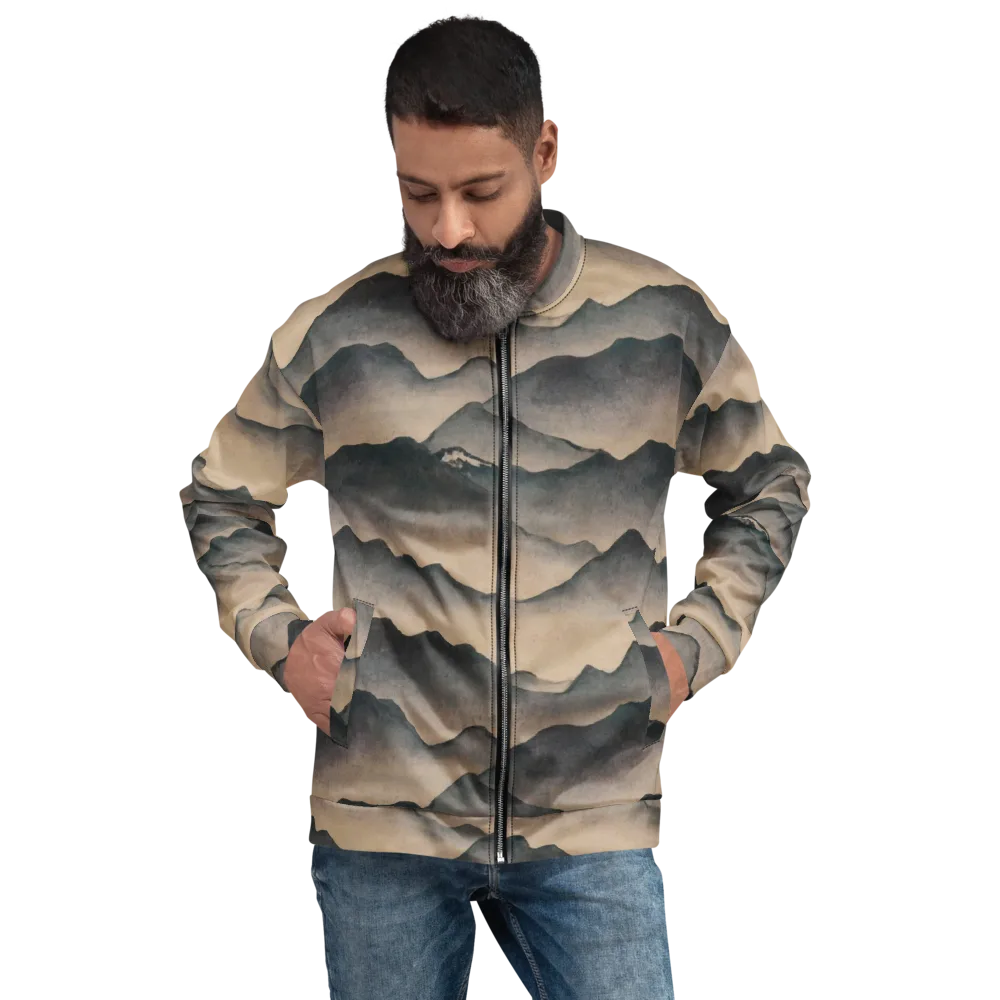 Quiet Mountains on Bomber Jacket — Front