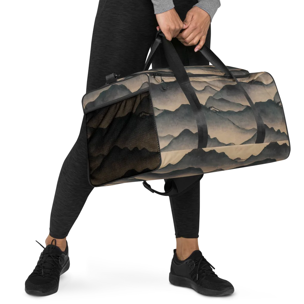 Quiet Mountains on Duffle Bag — Right Front