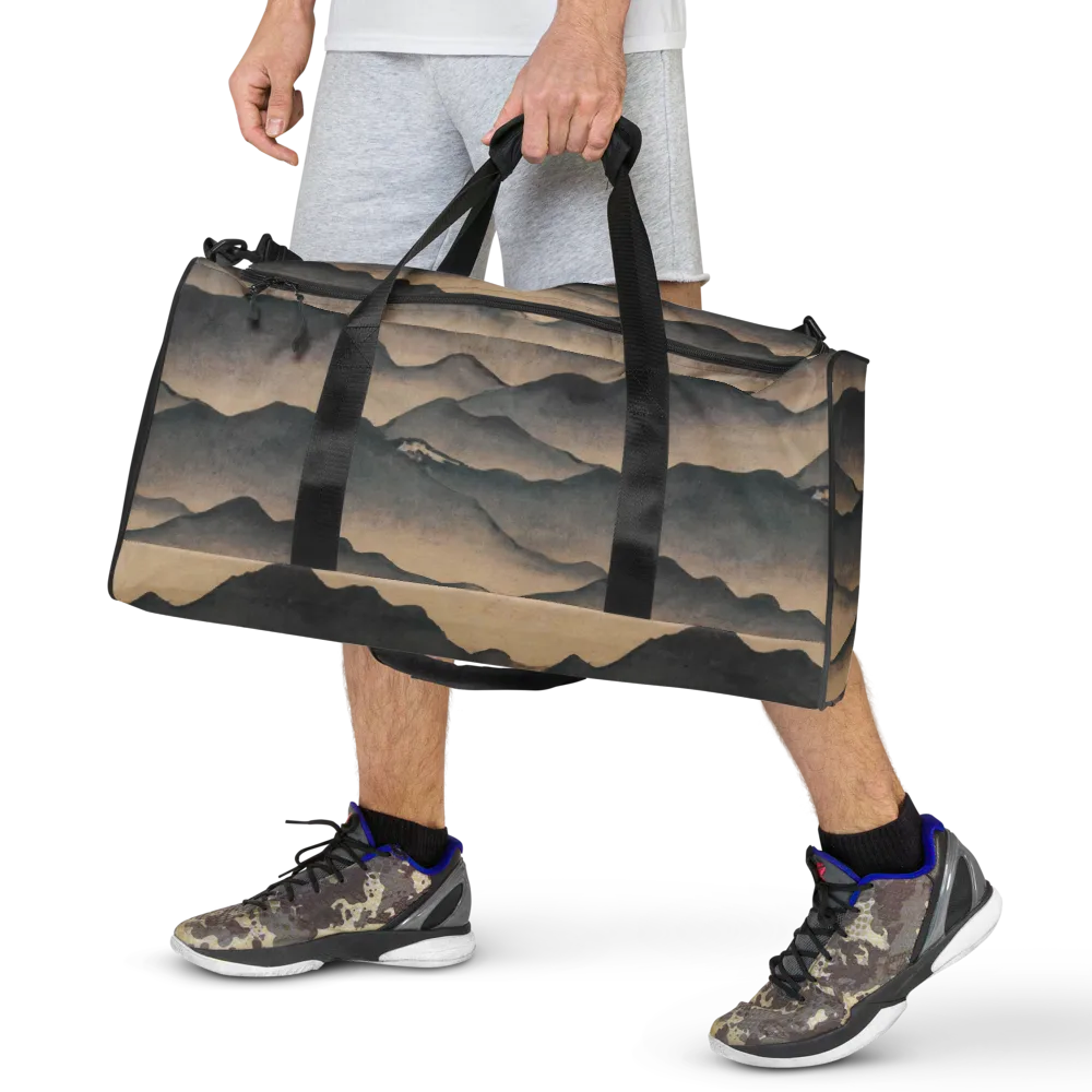 Quiet Mountains on Duffle Bag — Front