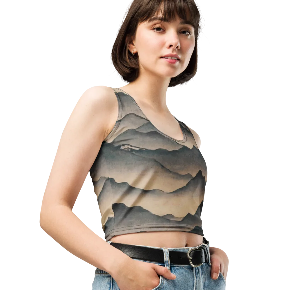 Quiet Mountains on Crop Top — Right Front