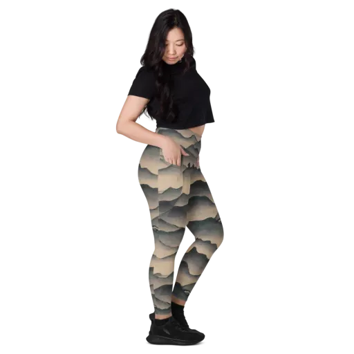 Quiet Mountains on a Leggings with Pockets