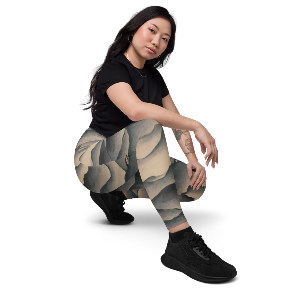 Quiet Mountains on Leggings with Pockets — Right Front