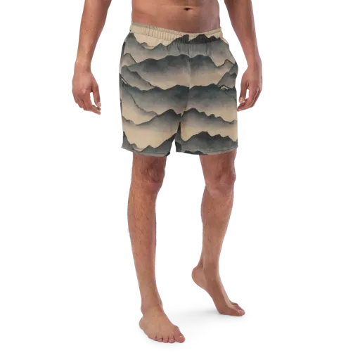 Quiet Mountains on a Swim Trunks