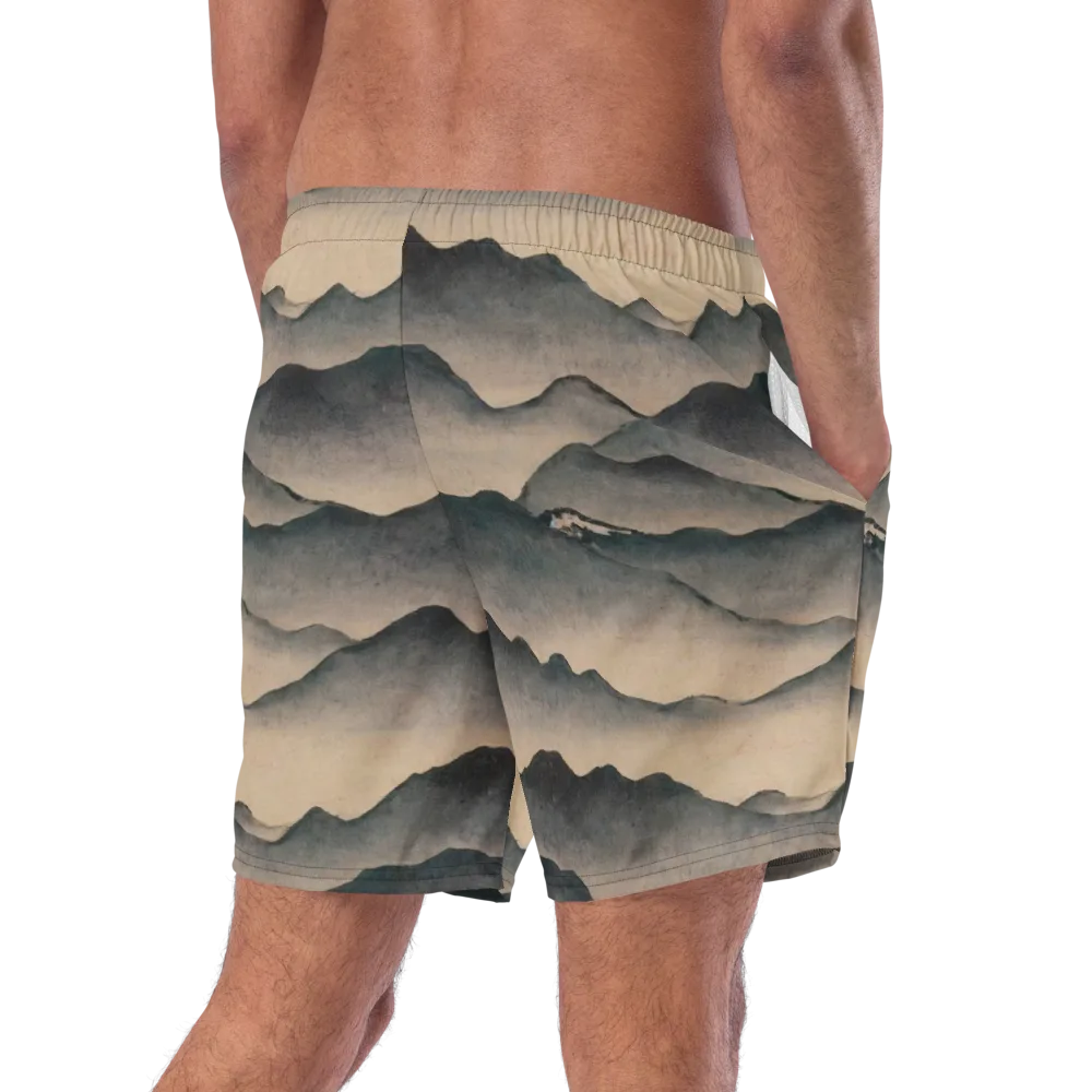 Quiet Mountains on Swim Trunks — Right Back