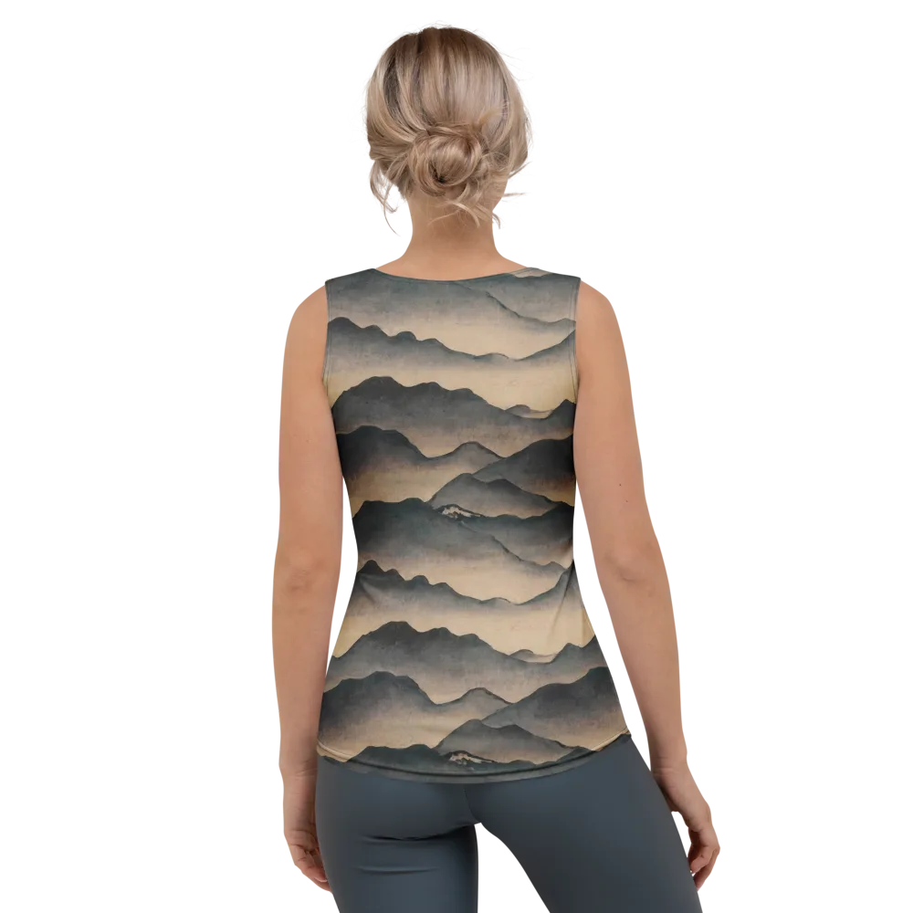 Quiet Mountains on Women's Tank Top — Back