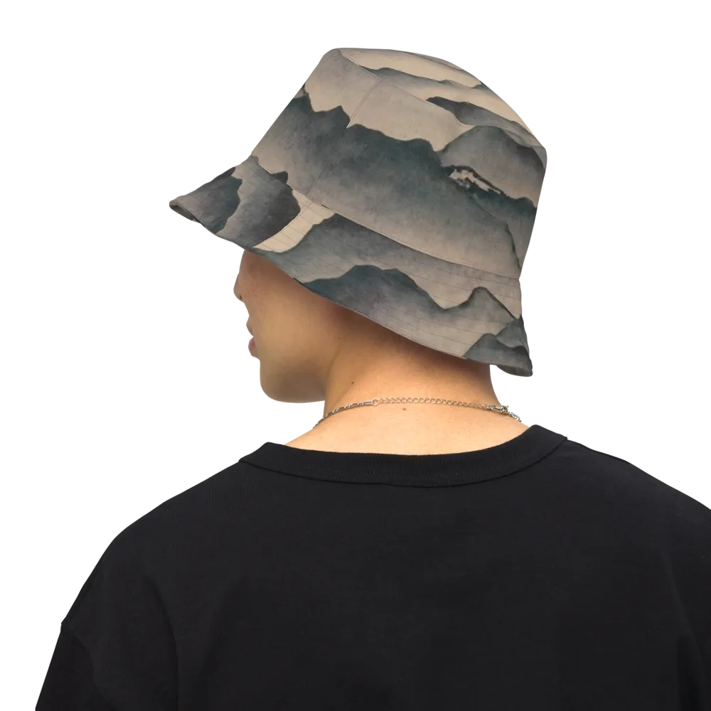 Quiet Mountains on Reversible Bucket Hat — Back Inside