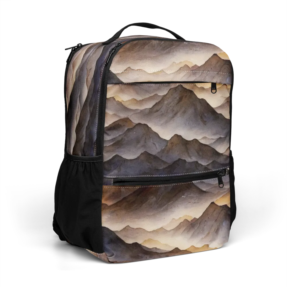 Indigo Mountain Range on Utility Backpack — Right Front
