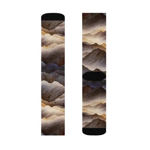 Indigo Mountain Range on a Socks