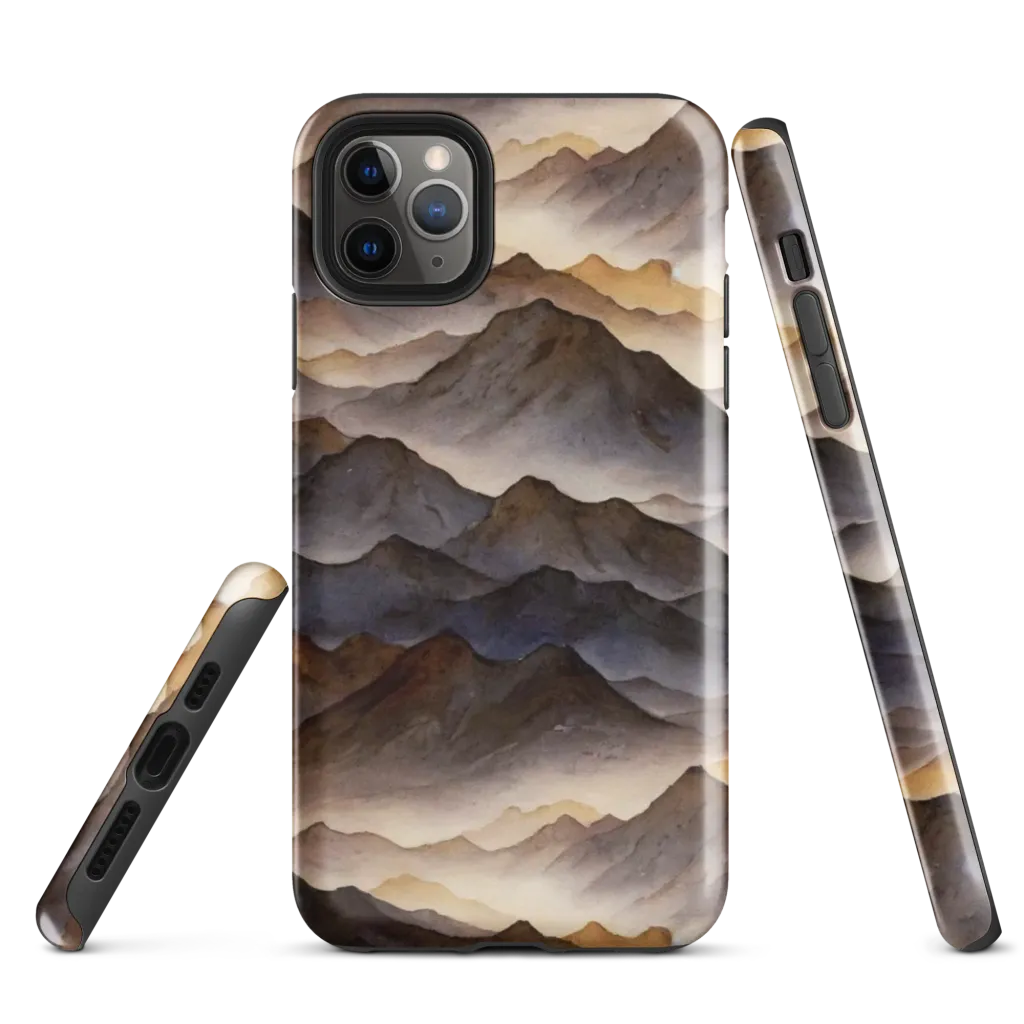Indigo Mountain Range on Tough Case for iPhone® — Front