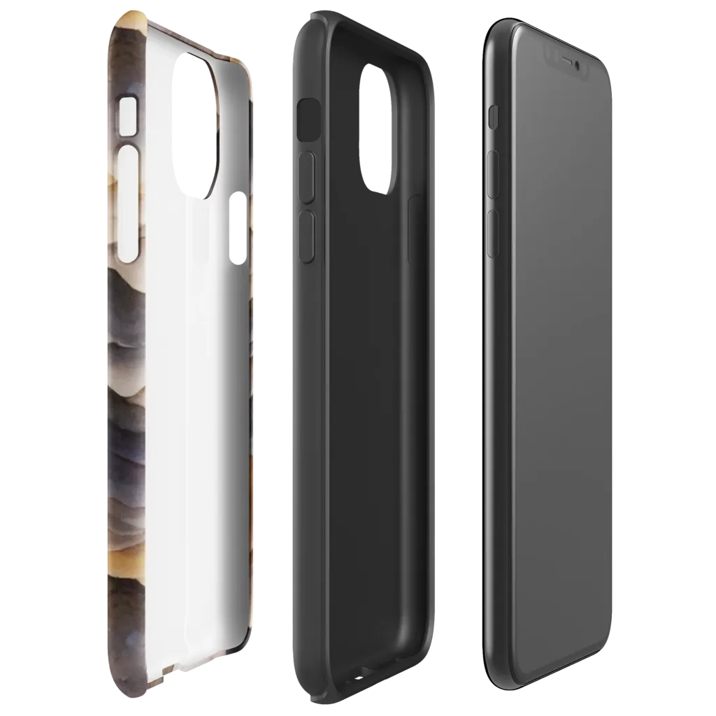 Indigo Mountain Range on Tough Case for iPhone® — Right