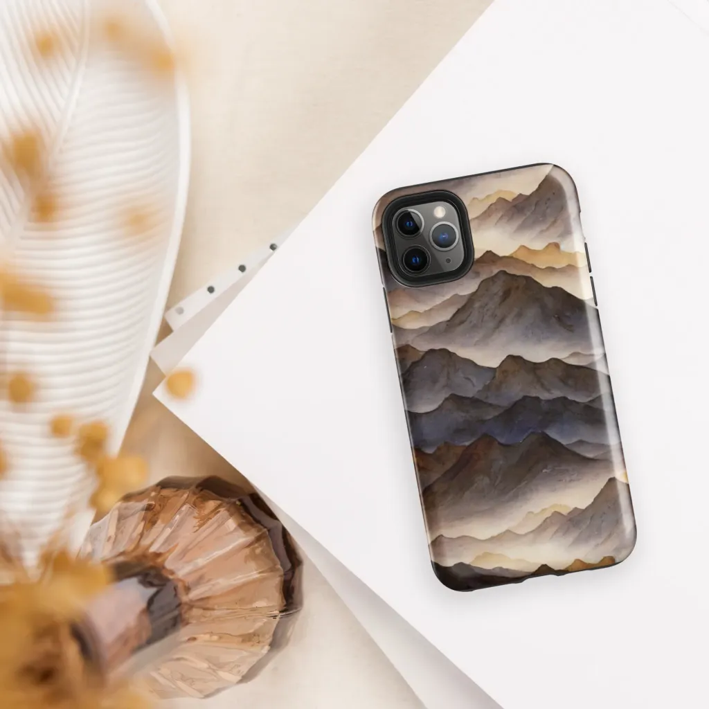 Indigo Mountain Range on Tough Case for iPhone® — Front