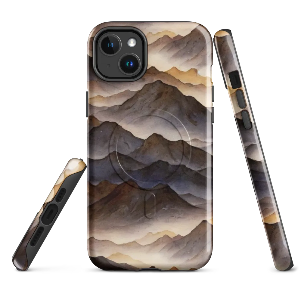 Indigo Mountain Range on MagSafe Tough Case for iPhone® — Front