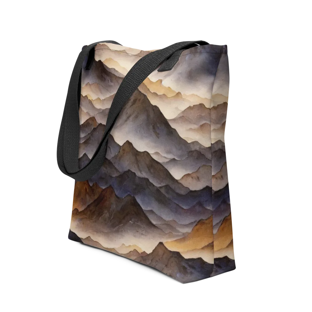Indigo Mountain Range on Tote Bag — Front