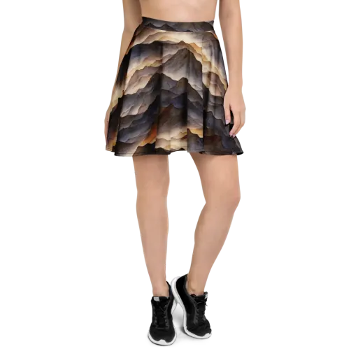 Indigo Mountain Range on a Skater Skirt
