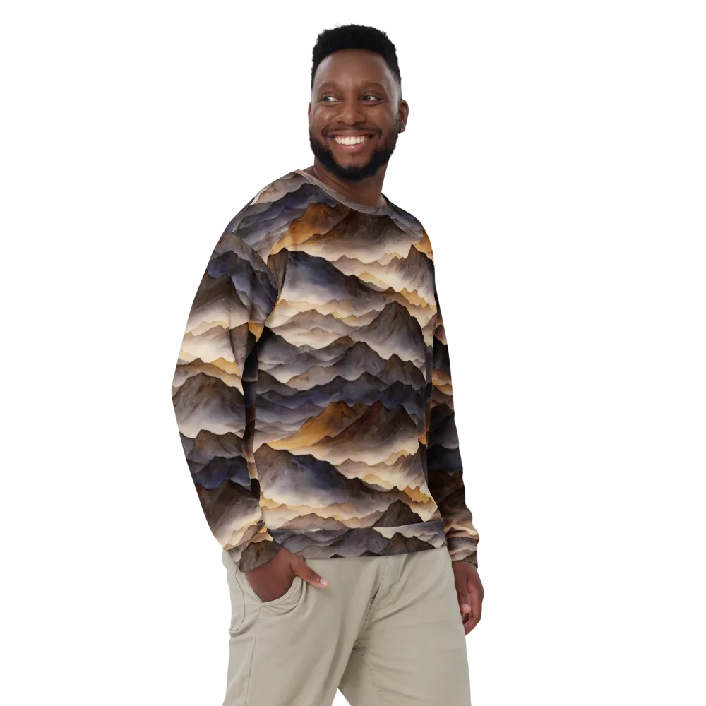 Indigo Mountain Range on Sweatshirt — Front