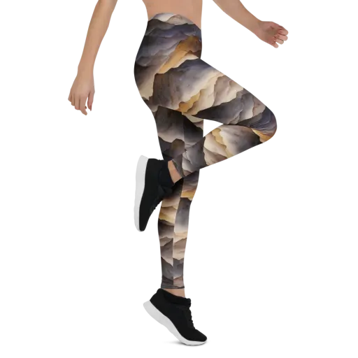 Indigo Mountain Range on a Leggings