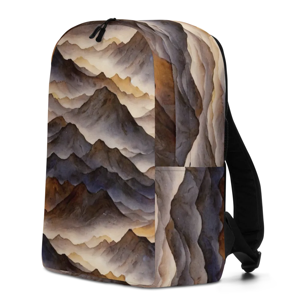 Indigo Mountain Range on Minimalist Backpack — Left