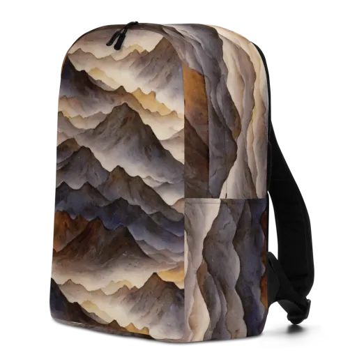 Indigo Mountain Range on a Minimalist Backpack