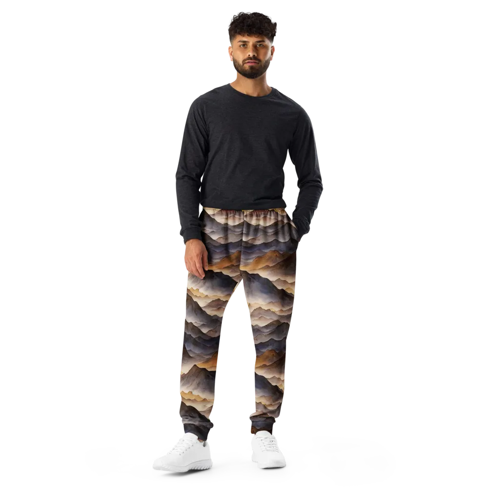Indigo Mountain Range on Men's Joggers — Front