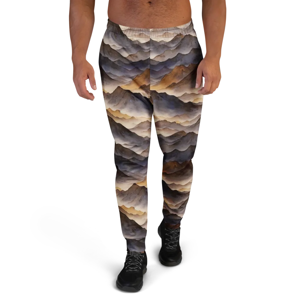 Indigo Mountain Range on Men's Joggers — Front