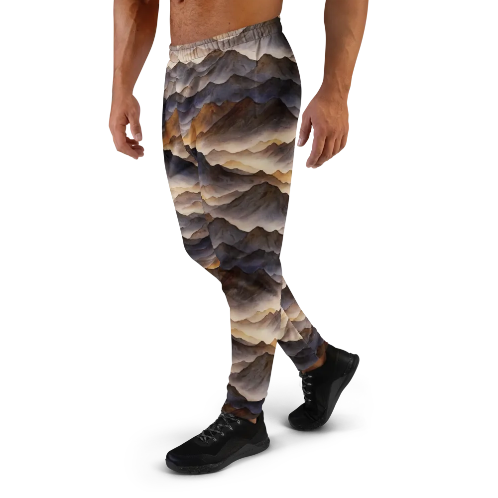 Indigo Mountain Range on Men's Joggers — Left