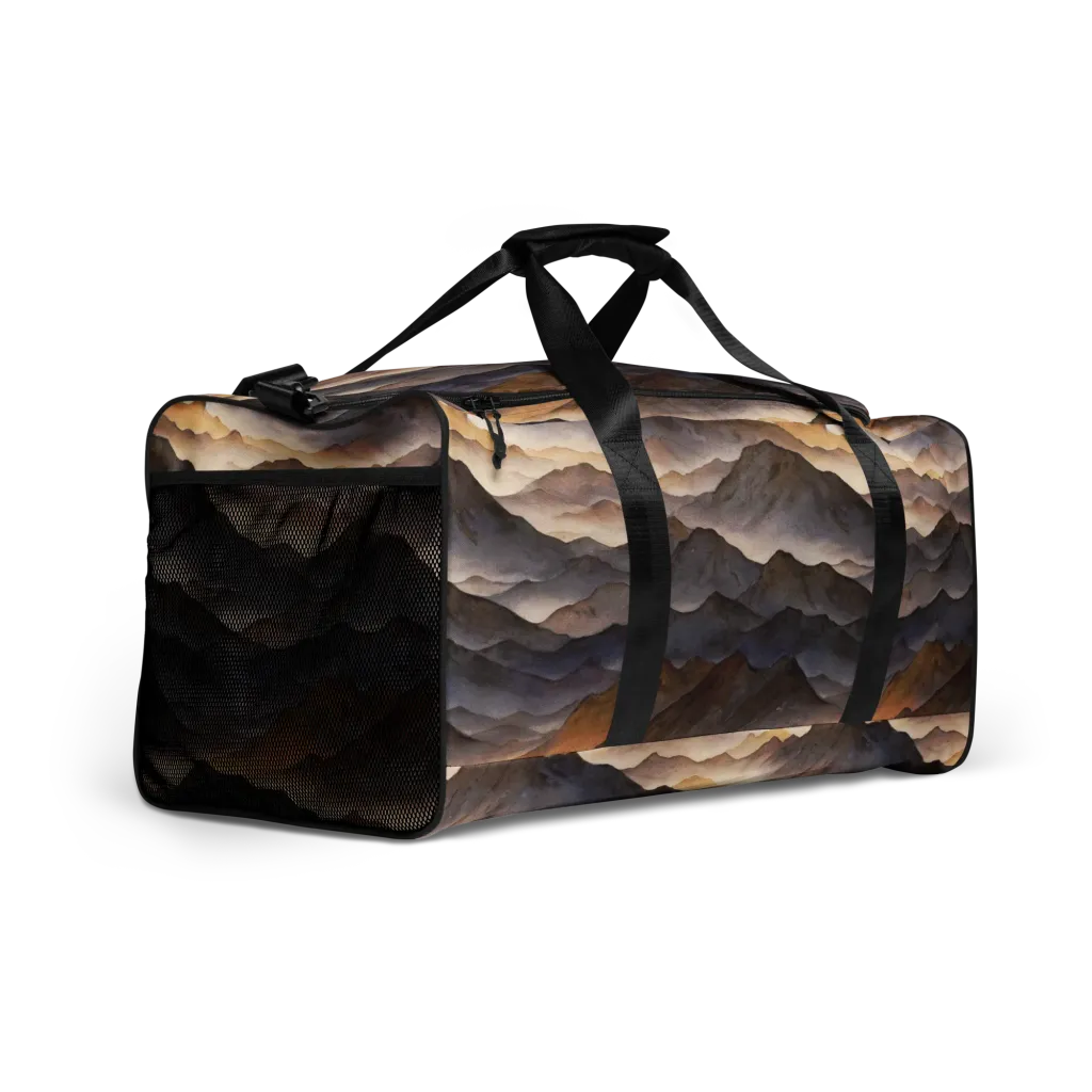 Indigo Mountain Range on Duffle Bag — Right Front