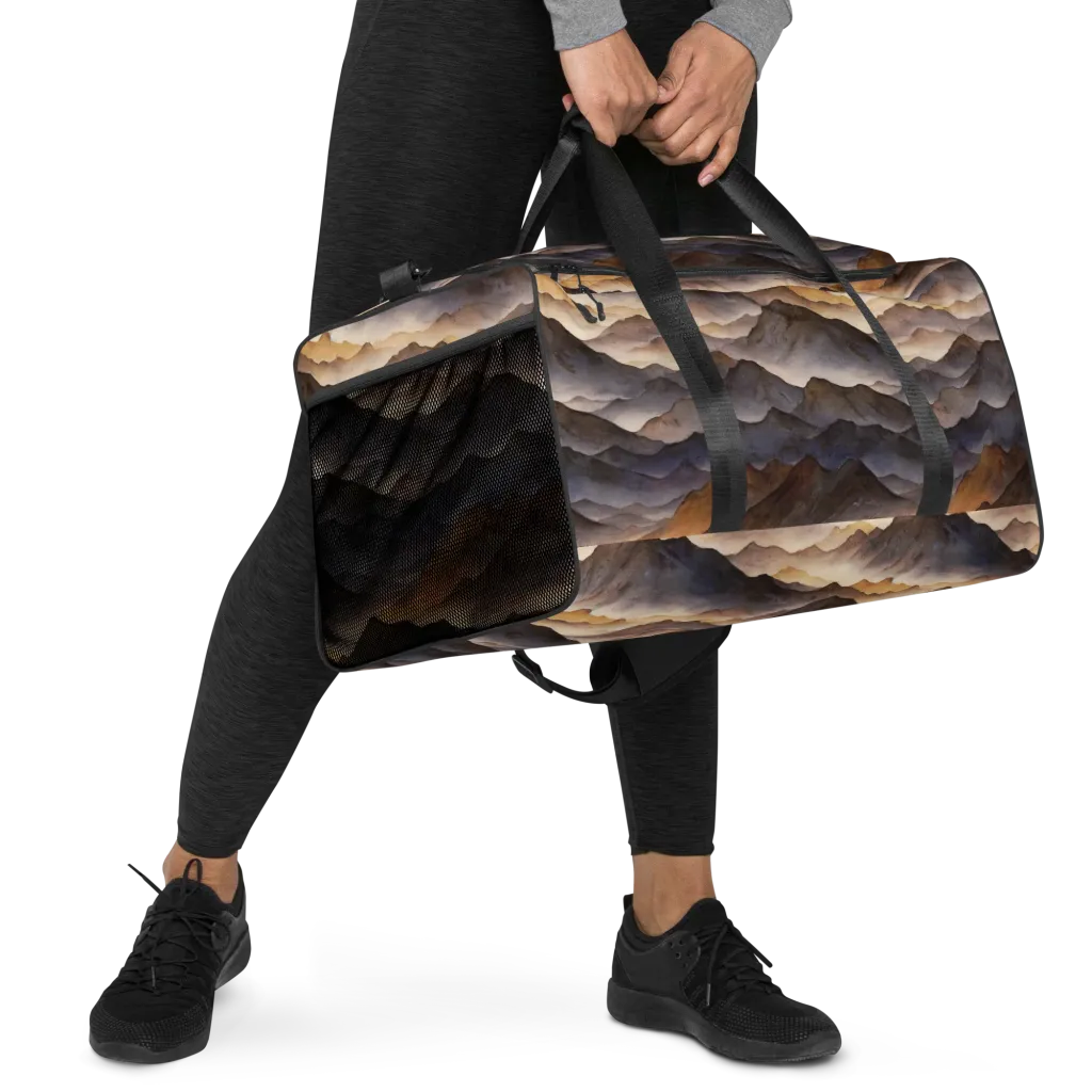 Indigo Mountain Range on Duffle Bag — Right Front