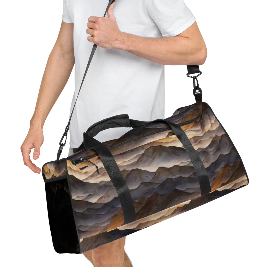 Indigo Mountain Range on Duffle Bag — Right Front