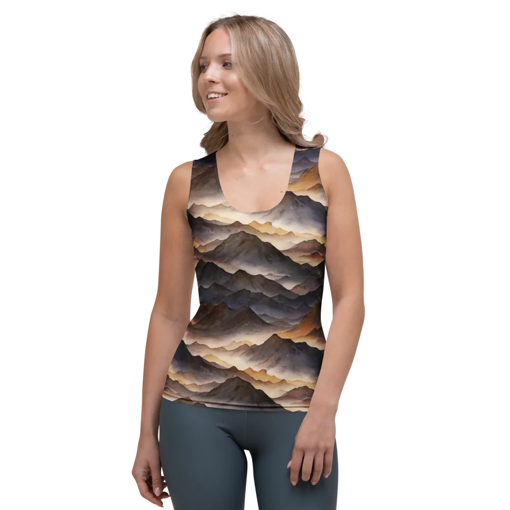 Indigo Mountain Range on Women's Tank Top — Front