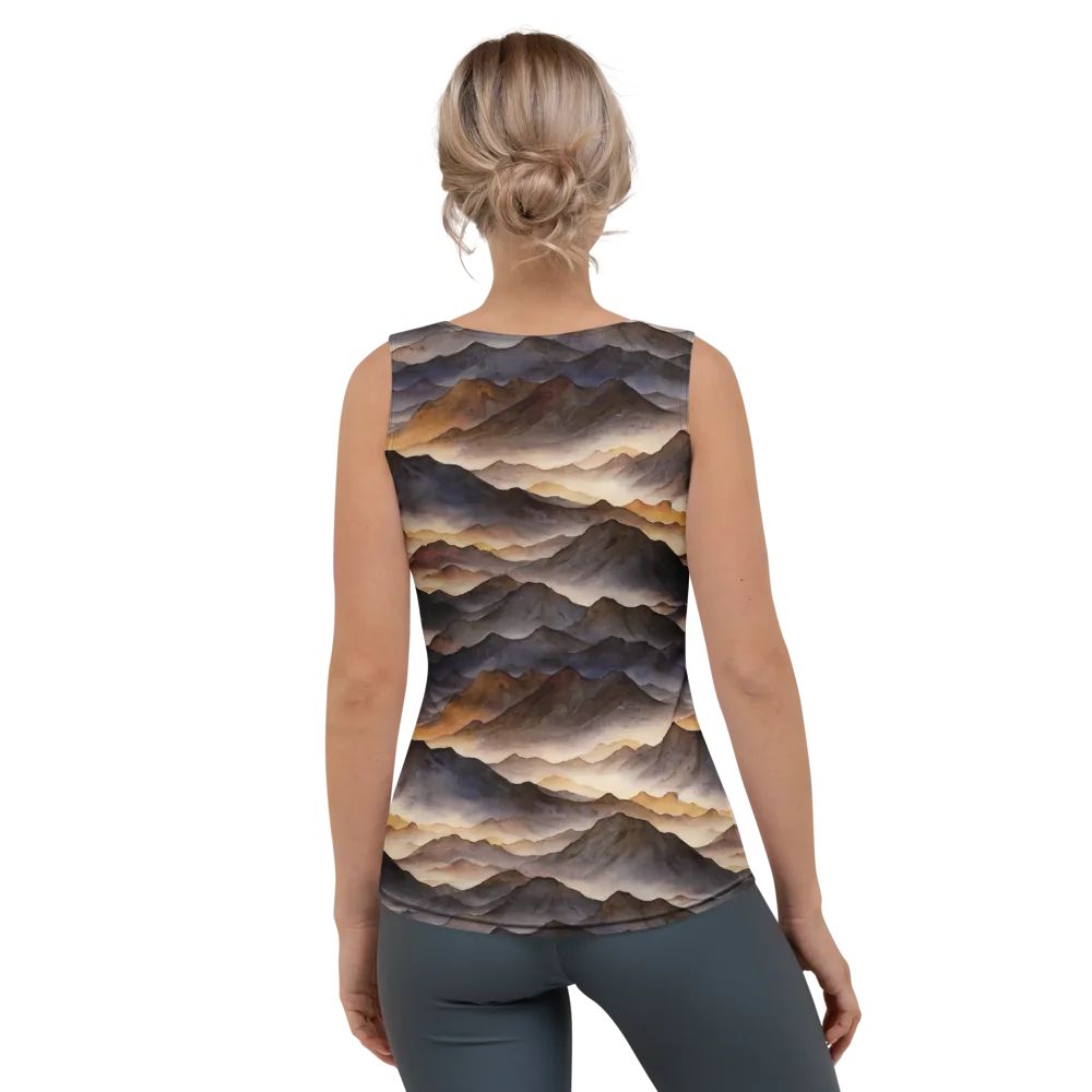 Indigo Mountain Range on Women's Tank Top — Back