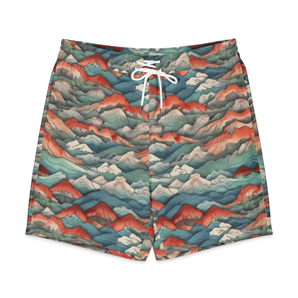 Coral Alpine on Men's Board Shorts — Front